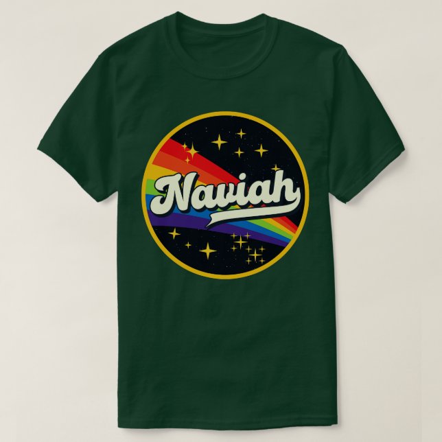 T-shirt Naviah Rainbow Dans L'Espace Style Vintage (Design devant)
