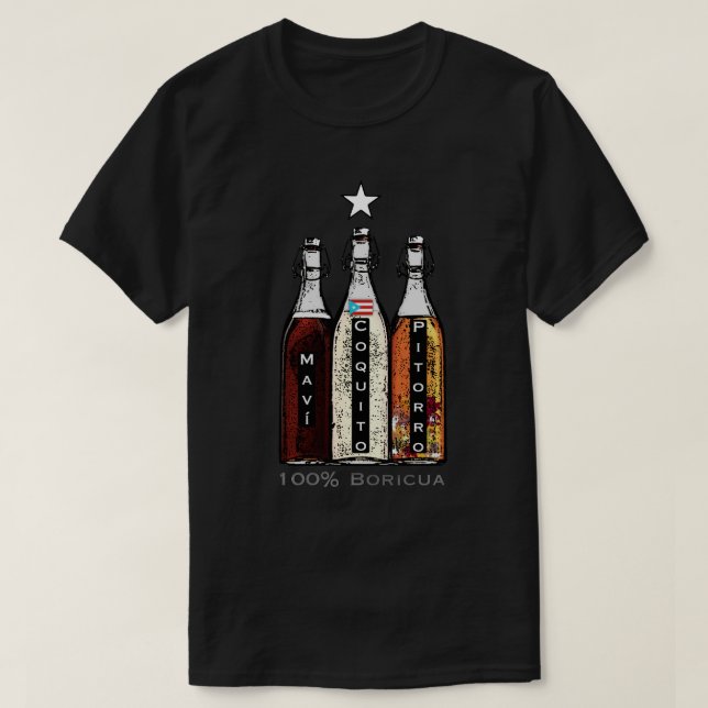 T-shirt Navidad Boricua Porto Rico Boissons traditionnelle (Design devant)