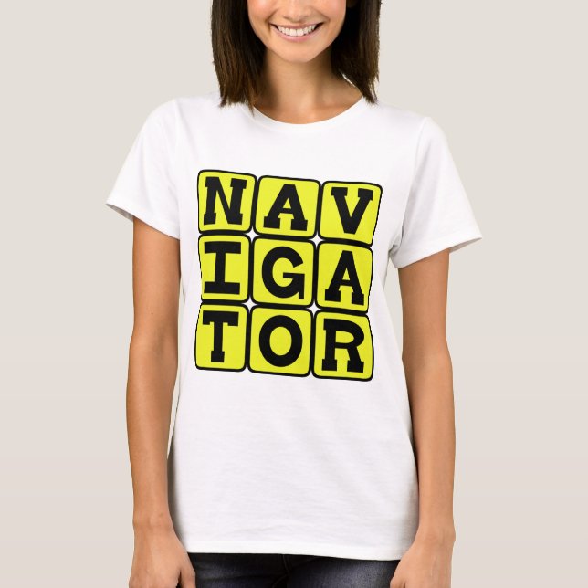 T-shirt Navigateur, Maître de la carte (Devant)