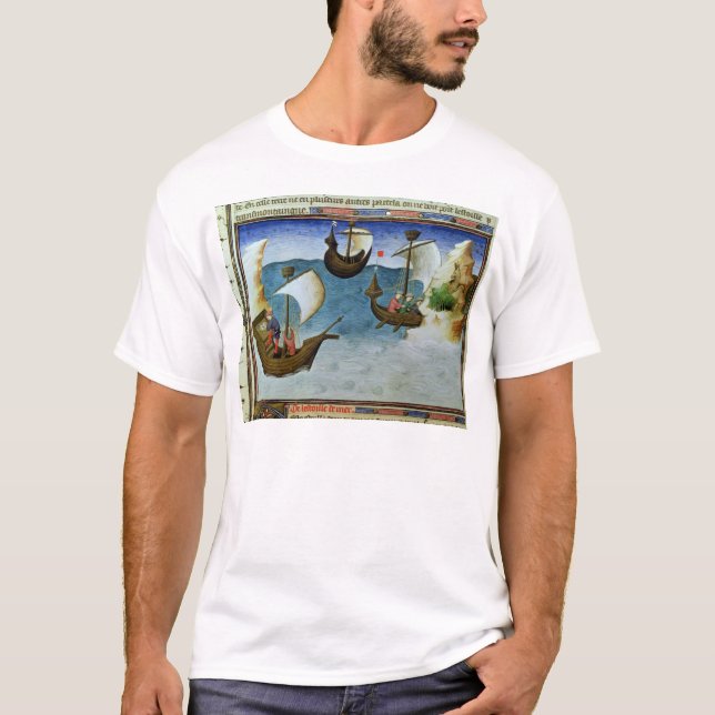 T-shirt Navigateurs à l'aide d'un astrolabe (Devant)