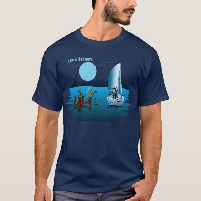 T-shirt Navigation au paradis : Chemise de zombi (Devant)