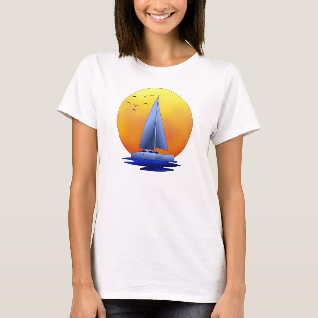 T-shirt Navigation de catamaran (Devant)