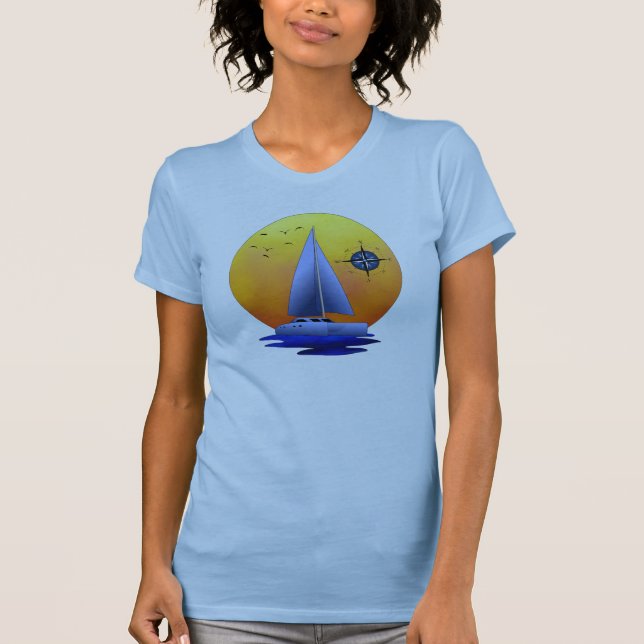 T-shirt Navigation de catamaran (Devant)