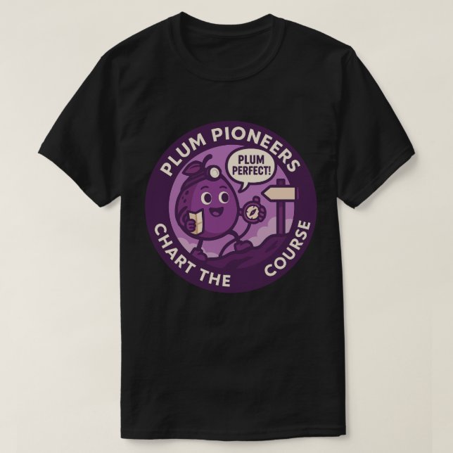 T-shirt Navigation de l'explorateur Plum Perfect (Design devant)