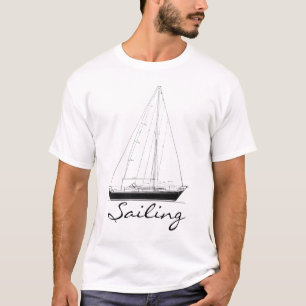 T-shirt "Naviguant" la chemise avec le bateau à voile