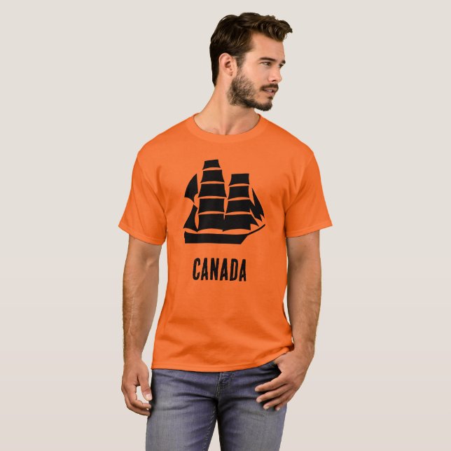 T-shirt Navire à voile Canada (Devant entier)