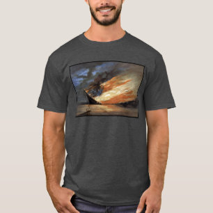 T-shirt Navire amiral de la guerre civile rebelle en feu d