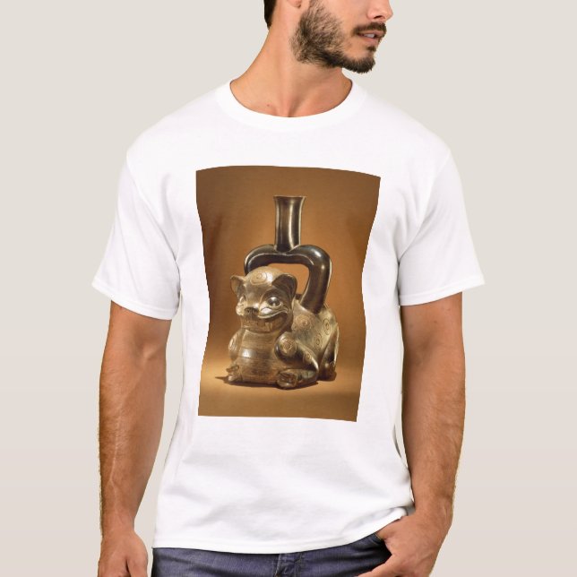 T-shirt Navire avec le puma, culture de Chavin, c.90 AVANT (Devant)