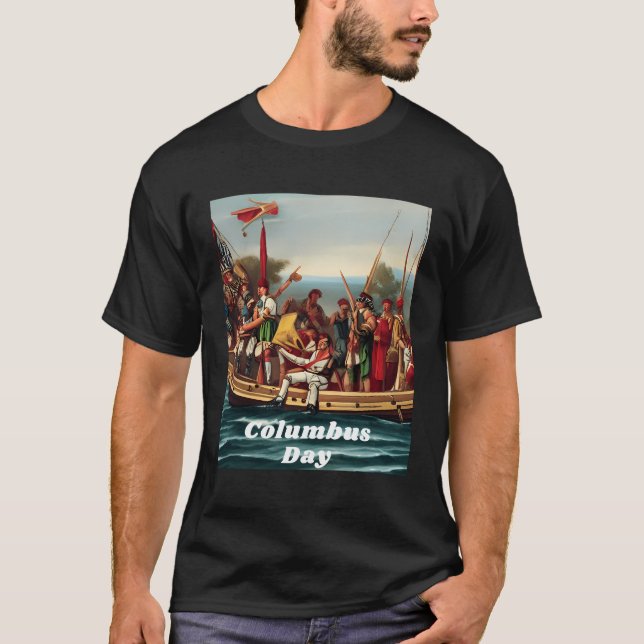 T-shirt Navire Columbus Day (Devant)