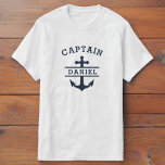 T-shirt Navire d'Ancre nautique de la Marine Blue Captain<br><div class="desc">Voilier en style avec la Navy Blue Captain Boat Nautical Ancre Ship T-Shirt. Ce tee premium est doté d'une teinte bleu marine classique et d'un design d'ancre et de navire étonnant, parfait pour les amateurs maritimes. Fabriqué en tissu doux et respirant, il assure un confort à toute heure, que vous...</div>
