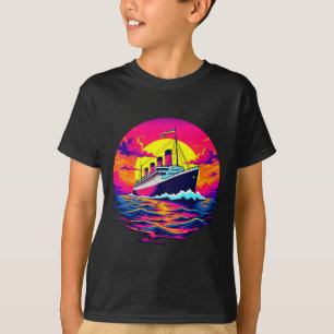 T-shirt Navire de Cargo Vintage Titanic Bateau Voyage Tari