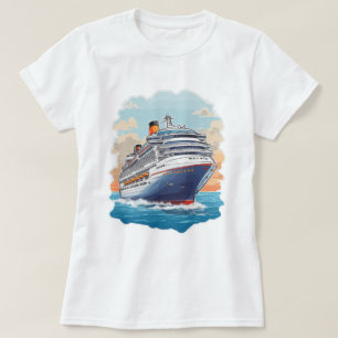 T-shirt Navire de croisière coloré