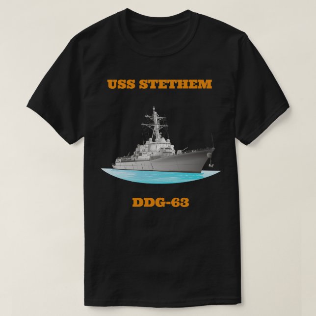 T-shirt Navire de destroyer Stethem DDG63 (Design devant)