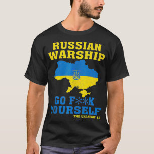 T-shirt Navire de guerre russe Go F Yself 