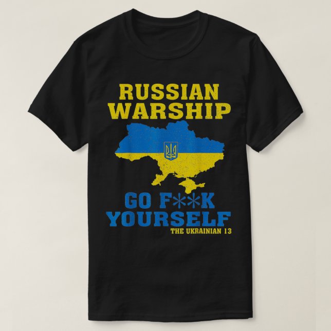 T-shirt Navire de guerre russe Go F Yself1 (Design devant)