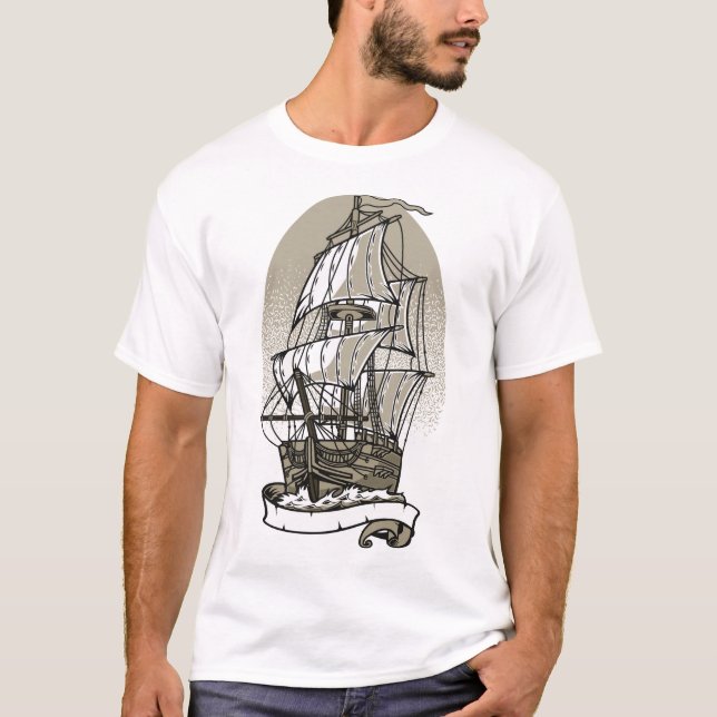 T-shirt Navire de voile (Devant)