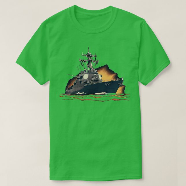 T-shirt Navire destroyer américain (Design devant)