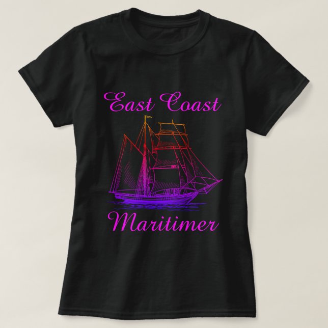 T-shirt Navire maritime de la côte Est Maritimer (Design devant)
