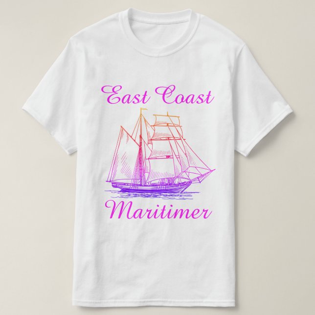 T-shirt Navire maritime de la côte Est Maritimer (Design devant)