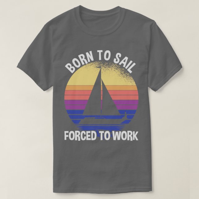 T-shirt Navire Né À Voile (Design devant)