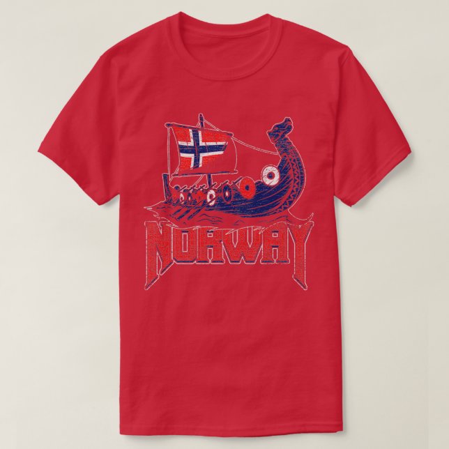 T-shirt navire norway grunge (Design devant)