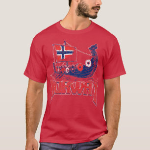 T-shirt navire norway grunge