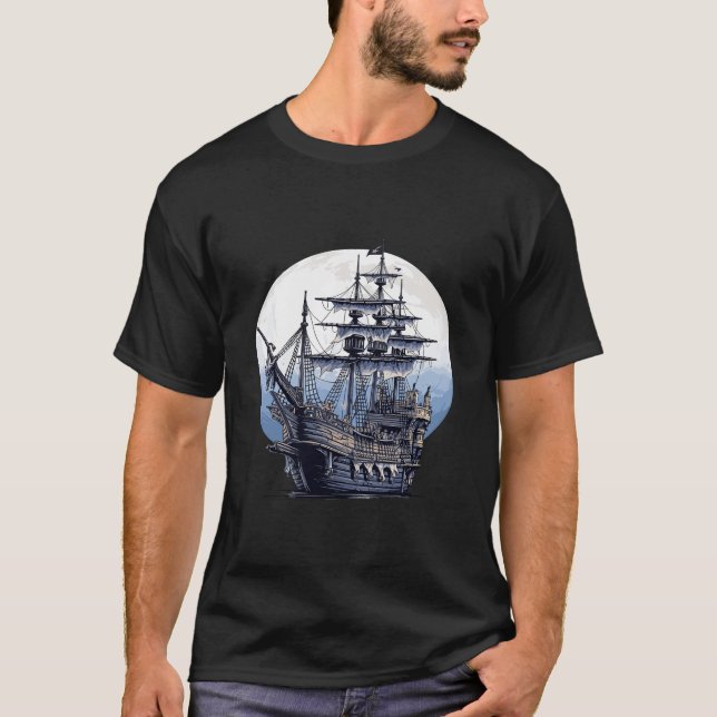 T-shirt Navire pirate Voyage Beauté Nature Découverte Océa (Devant)