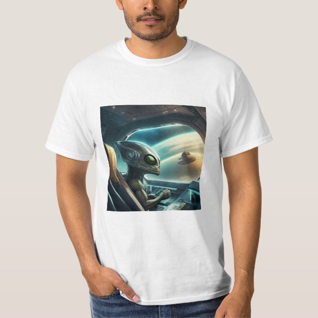T-shirt navire spatial Alien (Devant)