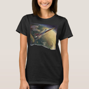 T-shirt Navire spatial de science-fiction vintage Avion Te