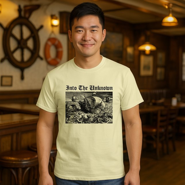 T-shirt Navires Naviguant Dans L'Inconnu Avec Des Monstres (Créateur téléchargé)