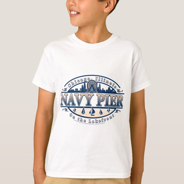 T-shirt Navy Pier Chicago (Devant)
