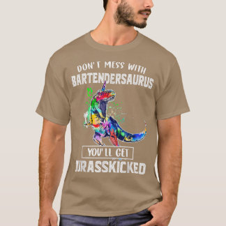 T-shirt N'ayez pas de mal avec Bartendersaurus Bartender P