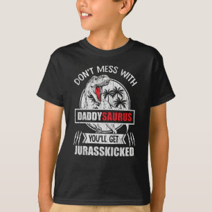 T-shirt N'ayez pas de mal avec papa Saurus Dinosaur père 