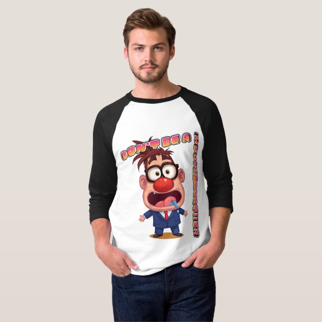 T-shirt N'Ayez Pas L'Air D'Un Respirateur Bucal Raglan (Devant entier)