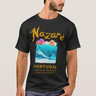 T-shirt Nazare Portugal Vintage Retro Surfing 986