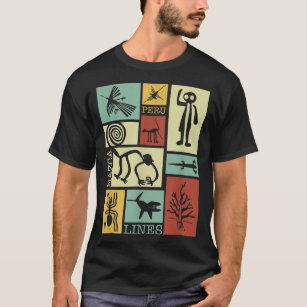 T-shirt Nazca Lines - Pérou Géoglyphe Singe astronaute Spi