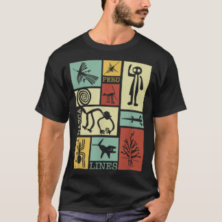 T-shirt Nazca Lines - Pérou Géoglyphe Singe astronaute Spi