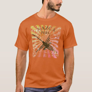 T-shirt Nazca Pérou Hummingbird Retro Sunset