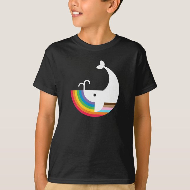 T-shirt NB Pride Tee de baleines pour enfants (Devant)