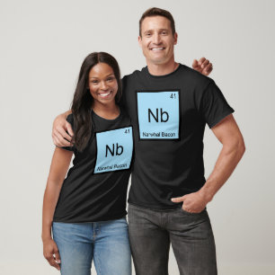 T-shirt Nb - Symbole de l'élément de chimie de la balise N