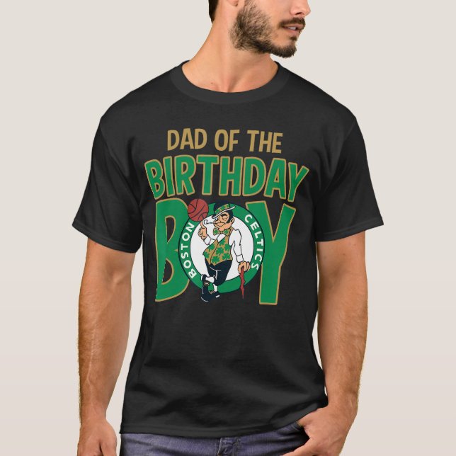 T-shirt NBA Boston Celtics Dad Ofhe Birthday Boy retro (Devant)
