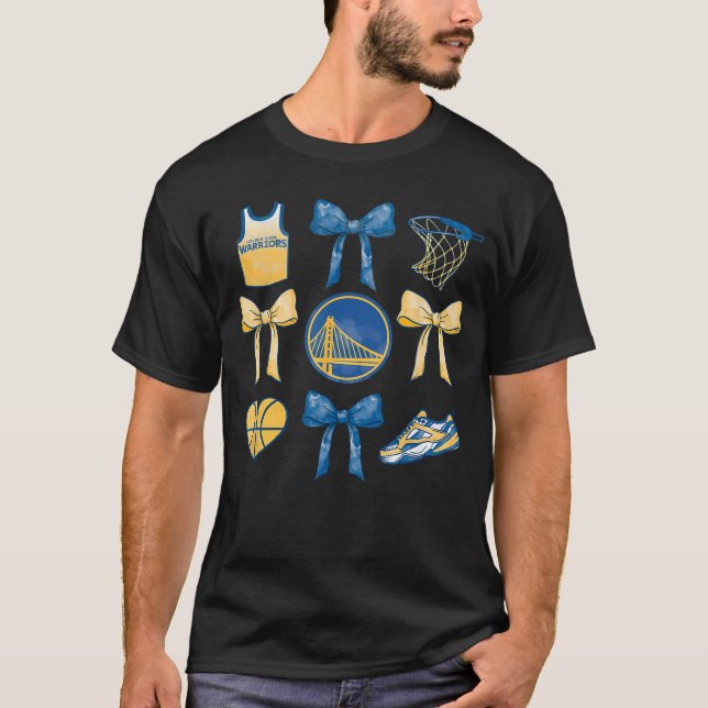 T-shirt NBA Golden State Warriors Bow Grid retro (Devant)