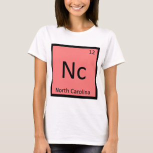 T-shirt Nc - Tableau périodique de chimie de l'État de Car
