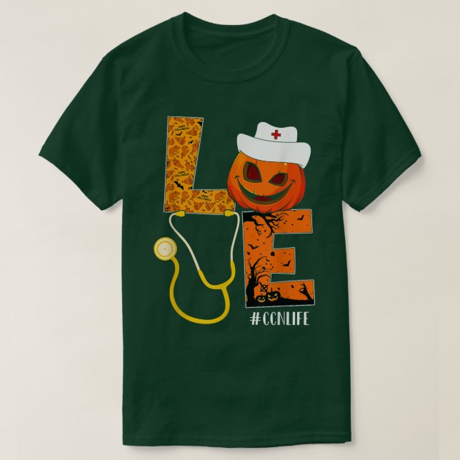 T-shirt NCCN Infirmière Amour Infirmière Vie Halloween Cit (Design devant)