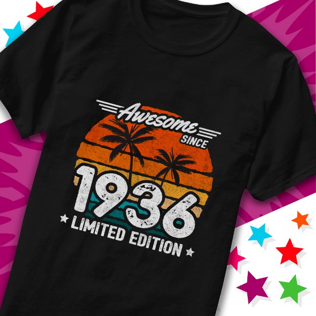 T-shirt Né 1936 Limited Edition Retro Awesome depuis 1936 (Créateur téléchargé)