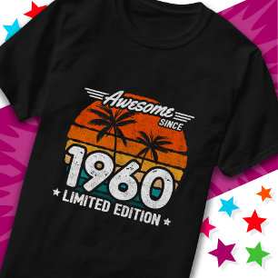 T-shirt Né 1960 Limited Edition Retro Awesome depuis 1960