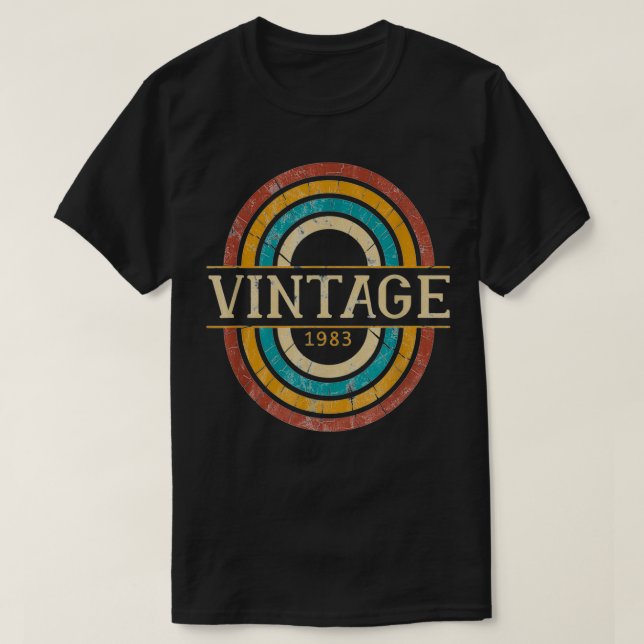 T-shirt Né 1983 Retro Vintage cadeau d'anniversaire (Design devant)