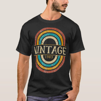 T-shirt Né 1983 Retro Vintage cadeau d'anniversaire