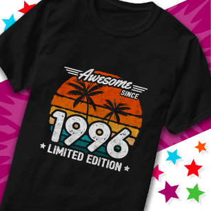 T-shirt Né 1996 Limited Edition Retro Awesome depuis 1996