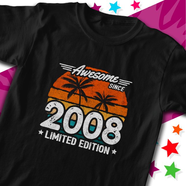 T-shirt Né 2008 Limited Edition Retro Awesome depuis 2008 (Créateur téléchargé)